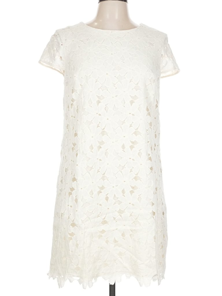 Cynthia Steffe White Lace Shift Dress Size 12
